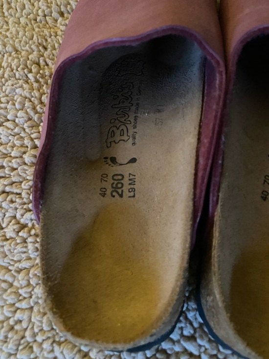 Birkis Amsterdam Plum Leather Slip-On Clog size 40! - Picture 4 of 13